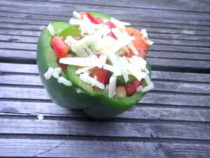 day 18 stuffed green pepper